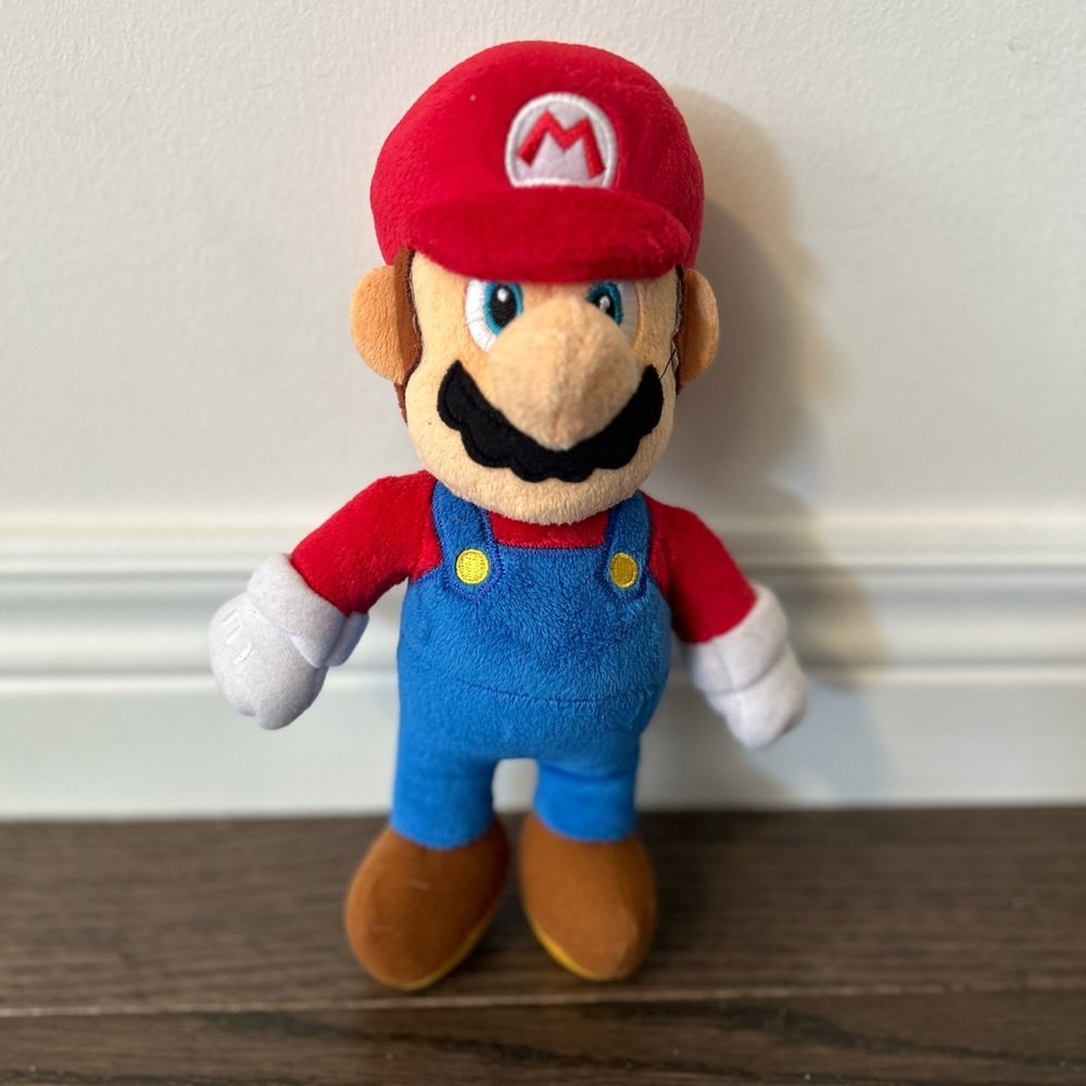 Mario Plush Toy - Red, Blue, and Brown